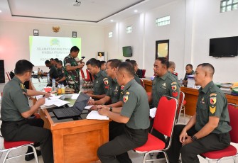Kodim Ponorogo Terima Tim Wasrik Audit Kinerja TW. II dari Itdam V/Brawijaya