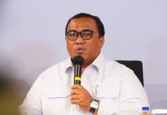 Presiden Konfederasi Serikat Pekerja Seluruh Indonesia (KSPSI) Andi Gani Nena Wea