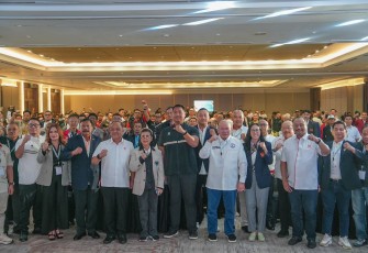 Pembukaan Rapat Kerja Nasional KONI 2025 di Jakarta, Sabtu (6/9/2025).