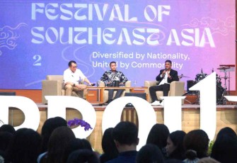 Suasana studium generale dalam kegiatan International Festival of Southeast Asia Prodi Hubungan Internasional FISKOM di Balairung Universitas