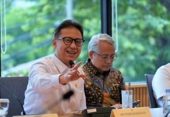 Menkes Budi pada pertemuan dengan media nasional di Kantor Kemenkes, Jakarta, Rabu (22/1).