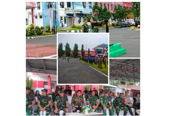 Upacara penutupan TMMD Ke-123 Kodim 1310/Bitung yang di pimpin oleh Kasdam XIII Merdeka Brigjen TNI Yustinus Nono Yulianto