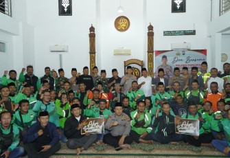 Doa Bersama Polres Ponorogo dan Komunitas Ojol
