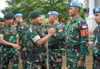 Pangdivif 3 Kostrad Pimpin Pelepasan Satgas BGC TNI Konga 39-G MONUSCO