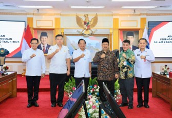 Mendagri saat menyampaikan arahan pada Rapat Koordinasi Teknis Perencanaan Pembangunan (Rakortekrenbang) Tahun 2025 secara virtual dari Ruang Sidang Utama (RSU) Kantor Pusat Kementerian Dalam Negeri (Kemendagri), Jakarta, Rabu (12/3/2025)