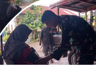 Tim Nakes TMMD 123 Kodim 1310/Bitung Berikan Pelayanan Kesehatan Keliling Kepada Warga 