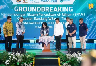Wamen Diana Hadiri Groundbreaking Pengembangan SPAM Bandung Timur/Kertasari