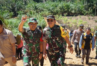 Tim Wasev Mabesad Tinjau Lokasi TMMD Ke-124 Kodim 0408/BS