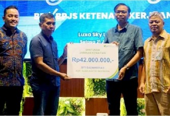 Penyerahan Manfaat Program JKM kepada Ahli Waris Peserta BPJS Ketenagakerjaan (Foto : Ist.)