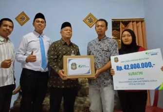 Penyerahan Santunan JKM kepada Ahli Waris oleh BPJS Ketenagakerjaan Disaksikan Jajaran Pemkot Blitar, Kamis 1 Oktober 2026. (Foto : Ist.)