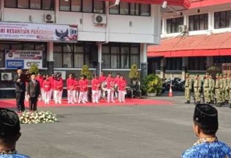 Ketua DPRD Kota Blitar Syahrul Alim Saat Bacakan Ikrar Setia Pancasila Pada Upacara Peringatan Hari Kesaktian Pancasila, 1 Oktober 2026. (Foto : Ist.)
