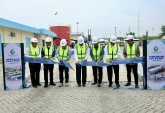 Peresmian Kilang Mini LNG PT. Liquid Nusantara Gas di Pasuruan Industrial Estate Rembang (PIER), Jawa Timur, oleh Wakil Menteri Energi dan Sumber Daya Mineral (ESDM), Yuliot, Rabu (11/2).