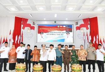 Pemerintah Kota Bengkulu menggelar Musyawarah Rencana Pembangunan (Musrenbang) Rencana Kerja Pemerintah Daerah (RKPD) tahun 2027 di Gedung Pondopo Merah Putih, Kelurahan Pekan Sabtu, Rabu (1/4/2026) /Foto : MC 