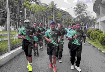 Lari bersama prajurit Kodim Surakarta 