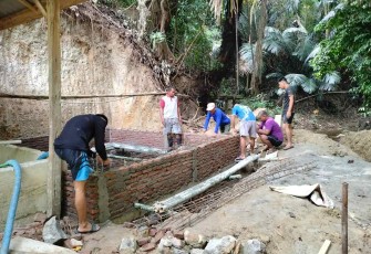 Pembuatan sumur bor air bersih dusun Masing