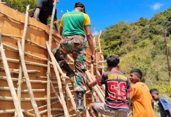 Pembangunan penampungan air di perbatasan 