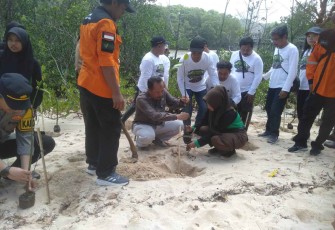 Tanam pohon di Taman Edukasi Track Mangrove