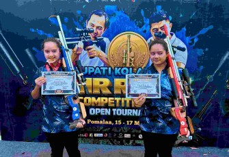 Aurellia dan Clarisa di Turnamen Menembak Bupati Kolaka Cup 2025