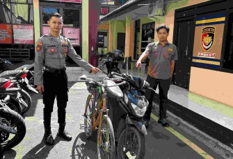 Barang bukti motor curian 