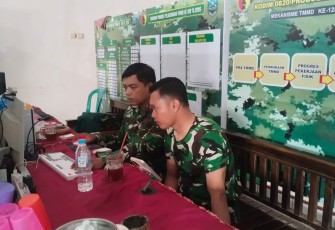 Pengerjaan laporan progres TMMD ke-128 Kodim Probolinggo