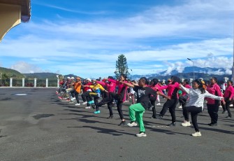 Kodim 1714/Puncak Jaya Laksanakan Kegiatan Jumat Sehat