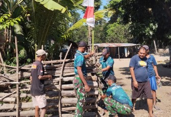Yonarmed 12 Kostrad Hadirkan Semangat Persatuan Bersama Masyarakat