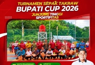 Resmi di Buka Turnamen Sepak Takraw Bupati Cup 2026