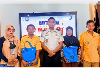 Wujud Kepedulian Menyambut Kemerdekaan, Rutan Pangkalan Brandan Salurkan Bantuan Sosial Kepada Keluarga Warga Binaan