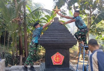 Percantik tugu Brawijaya TMMD ke-129