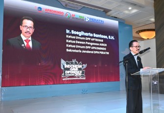 Ketua Umum APTIKNAS sekaligus Ketua Umum APKOMINDO, Ir. Soegiharto Santoso, S.H