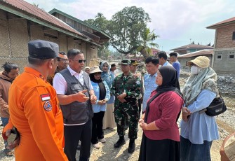 Tim Monev Khusus Satgas PRR yang dipimpin Kaposko Nasional Satgas PRR Irjen Pol Wahyu Bintono Hari Bawono meninjau pemulihan pascabencana di kawasan Solok Raya, Sumatera Barat. dok : Satgas PRR