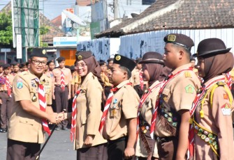 Dandim Ponorogo Jadi Pembina Apel Besar Gerakan Pramuka Kwarcab Ponorogo 