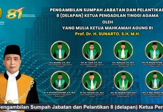 Ketua Mahkamah Agung Lantik Delapan Ketua Pengadilan Tinggi Agama