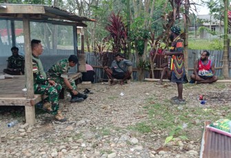 Komsos Koramil 1710-03/Kuala Kencana Dan Syukuran Selesainya Pembangunan Jembatan Garuda