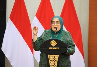 Direktur Jenderal Pembinaan Hubungan Industrial dan Jaminan Sosial Ketenagakerjaan (PHI dan Jamsos) Kemnaker, Indah Anggoro Putri