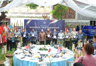 Indonesia Border Partnership Coffee Morning bersama duta besar dan delegasi dari negara-negara yang berbatasan dengan Indonesia di Kantor Badan Nasional Pengelola Perbatasan