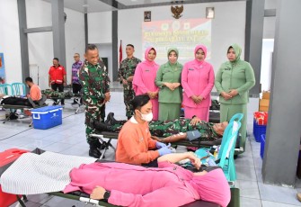 Peringati HUT TNI ke 81, Kodim Ponorogo Gelar Bakkes Donor Darah