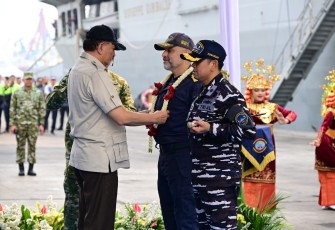 Kapal ITS Giuseppe Garibaldi Resmi Tiba di Jakarta 