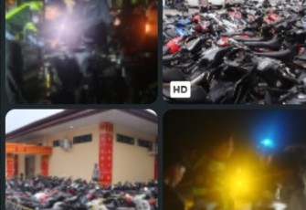 Dalam Oprasi Balap Liar Dan 3C Sat Lantas Polres Oku Timur Berhasil Mengamankan 143 Kendaraan Roda Dua