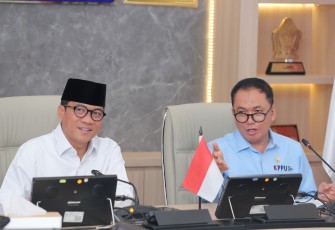 Menteri Desa dan Pembangunan Daerah Tertinggal (Mendes PDT) Yandri Susanto menerima audiensi Ketua Komisi Pengawas Persaingan Usaha (KPPU) M. Fanshurullah Asa beserta jajaran di ruang kerjanya, kantor Kemendes PDT, Jakarta, Senin (2/3/2026)
