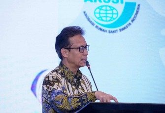 Menkes Budi Gunadi Sadikin dalam acara Seminar Nasional XIII dan Healthcare Expo XI yang diselenggarakan Asosiasi Rumah Sakit Swasta Indonesia (ARSSI) di Jakarta, Jumat (24/7).