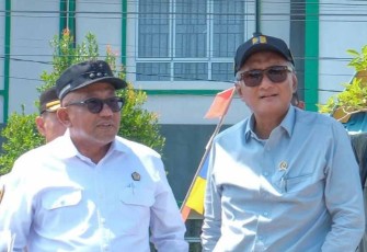 Menteri Pekerjaan Umum Dody Hanggodo meninjau sejumlah lokasi yang diusulkan pemerintah kota saat berkunjung ke Tanjungpinang, Minggu (29/8/2026)