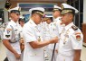 Dankodaeral XIV Laksamana Muda TNI Djatmoko menyambut Wapres Gibran, Selasa (21/4)