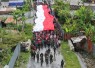 Kodim 1714/PJ, Polri Bersama Pemda Gelar Kirab Merah Putih