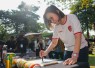 Wakil Menteri Ekonomi Kreatif, Irene Umar, menghadiri Festival Jamu Nusantara oleh Acaraki di kawasan Hutan Kota Gelora Bung Karno (GBK), Jakarta, Minggu (7/6/2026)