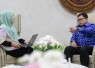 Wamentrans Viva Yoga bersama Eka Britishpedia di Jakarta, Kamis (2/7)
