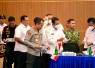Pemusnahan barang bukti psikotropika jenis ketamine seberat 1,3 ton hasil penggagalan penyelundupan di perairan Tanjung Berakit, Kepulauan Riau.