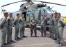 Helikopter H225M Caracal TNI AU disiapkan melaksanakan patroli udara untuk memantau dan memetakan titik api dalam penanganan kebakaran hutan dan lahan (karhutla) di wilayah IKN, Kalimantan Timur. Helikopter tersebut juga dilengkapi water bucket berkapasitas hingga 2.000 liter untuk mendukung pemadaman melalui water bombing. (Dok. TNI)